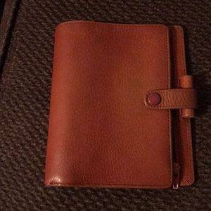 Filofax leather cover.